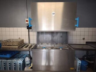 MEIKO M-iClean HXL-PW Haubenspülmaschine  nur 3.182 Bh, inkl. Zu- und Ablauftisch