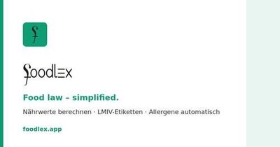 Nährwerte berechnen und LMIV-Etiketten erstellen  Software für Lebensmittelbetriebe