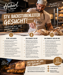Stv. Backstubenleiter gesucht  (m - w - d)