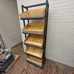 Verkaufsregal für Obst Gemüse auf Rollen