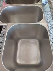 Edelstahl - Gastrobehälter für Eis, Obst und Gemüse