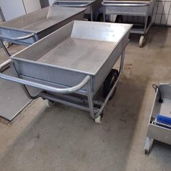 Mengmulde Transportwagen edelstahl