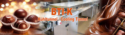 Schoko Überziehmaschinen und Kühltunnel