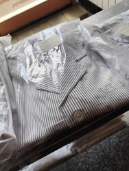 Kittel Farbe weiß - schwaz gestreift ver. Größen