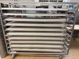 Beschickungswagen für Tuchabzieher für MIWE-Ofen