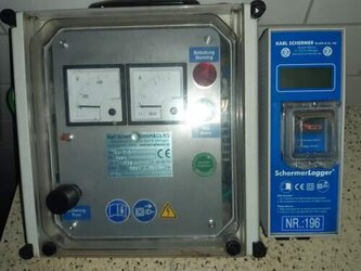 Betäubungsapparat Schermer Trafo mit Aufzeichnungsgerät