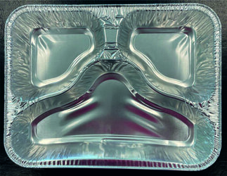 Menüschalen Alu 3-geteilt