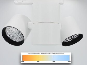 Tunable White Spot Chamäleon XP 88 – weiss  für 3 Phasen Schiene