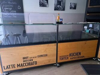 Bäckereitheke auf Rollen - 2 Stück