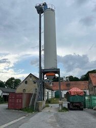 GFK-Siloanlage für Schüttgüter  110 m³ mit Verladung