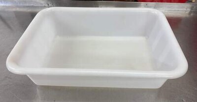 Lebensmittelechte Rohstoff- - Teigwannen weiß  5 Stück neu