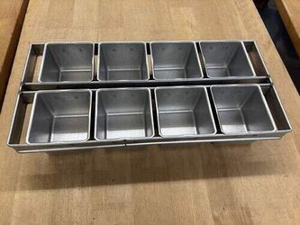 Backformen 8er-Verbund 11×11,5 cm, Höhe 10 cm