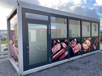 Metzgerei-Verkaufscontainer 7x3m