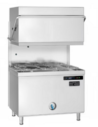 Doppelwandige Doppelkorb-Durchschubspülmaschine Digital