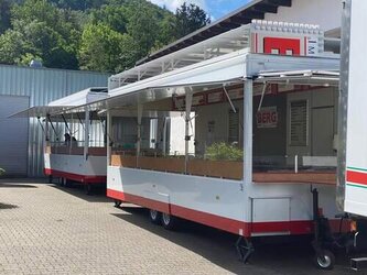 Zwei BORCO-HÖHNS Verkaufsanhänger + Mercedes LKW | TOP Zustand