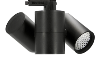 3‑Phasen-Strahler Chamäleon XP 88 – schwarz Pulverlack 50 % Energie- effizienter als 2 LED Einzelstrahler