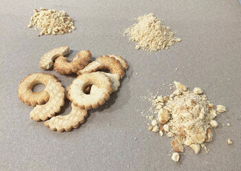 Zerkleinern mit der richtigen Raffel, um den Feinanteil klein zu halten!